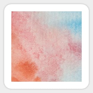 red blue watercolor texture art Sticker